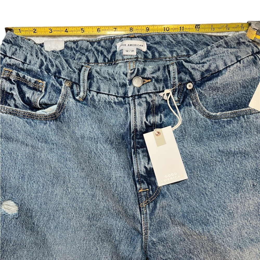 Good American Good 90’s Icon Jeans Indigo 065 Size 12 NWT - Picture 10 of 12